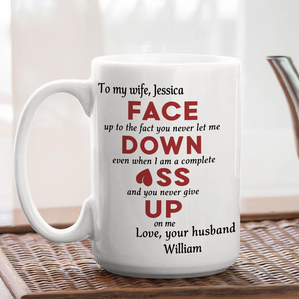 You Never Give Up On Me - Personalized Custom Coffee Mug - Image 5