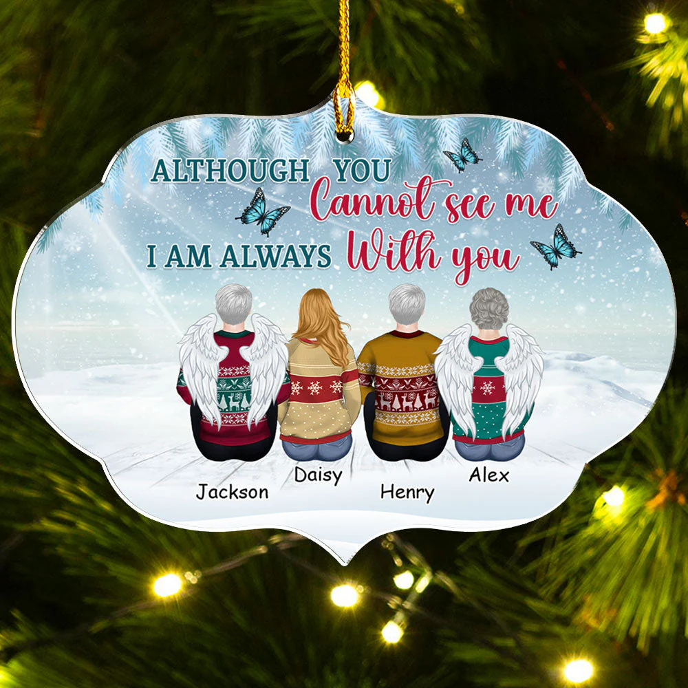 You Never Left My Heart - Personalized Custom Acrylic Ornament - Image 2