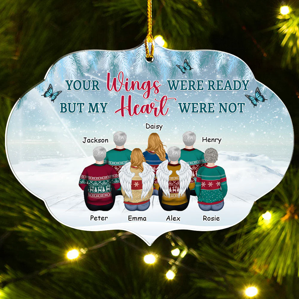 You Never Left My Heart - Personalized Custom Acrylic Ornament - Image 4