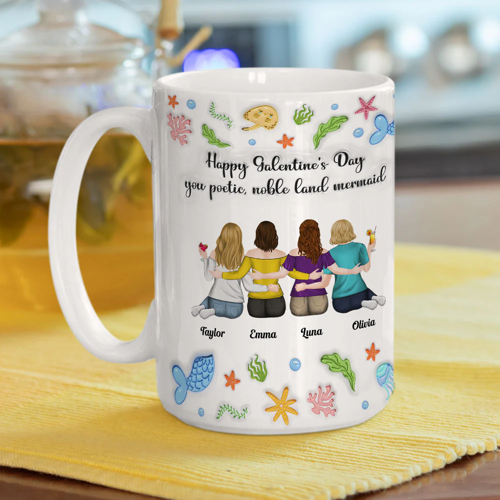 You Poetic Noble Land Mermaid - Personalized Custom 3D Inflated Effect Coffee Mug - Image 10