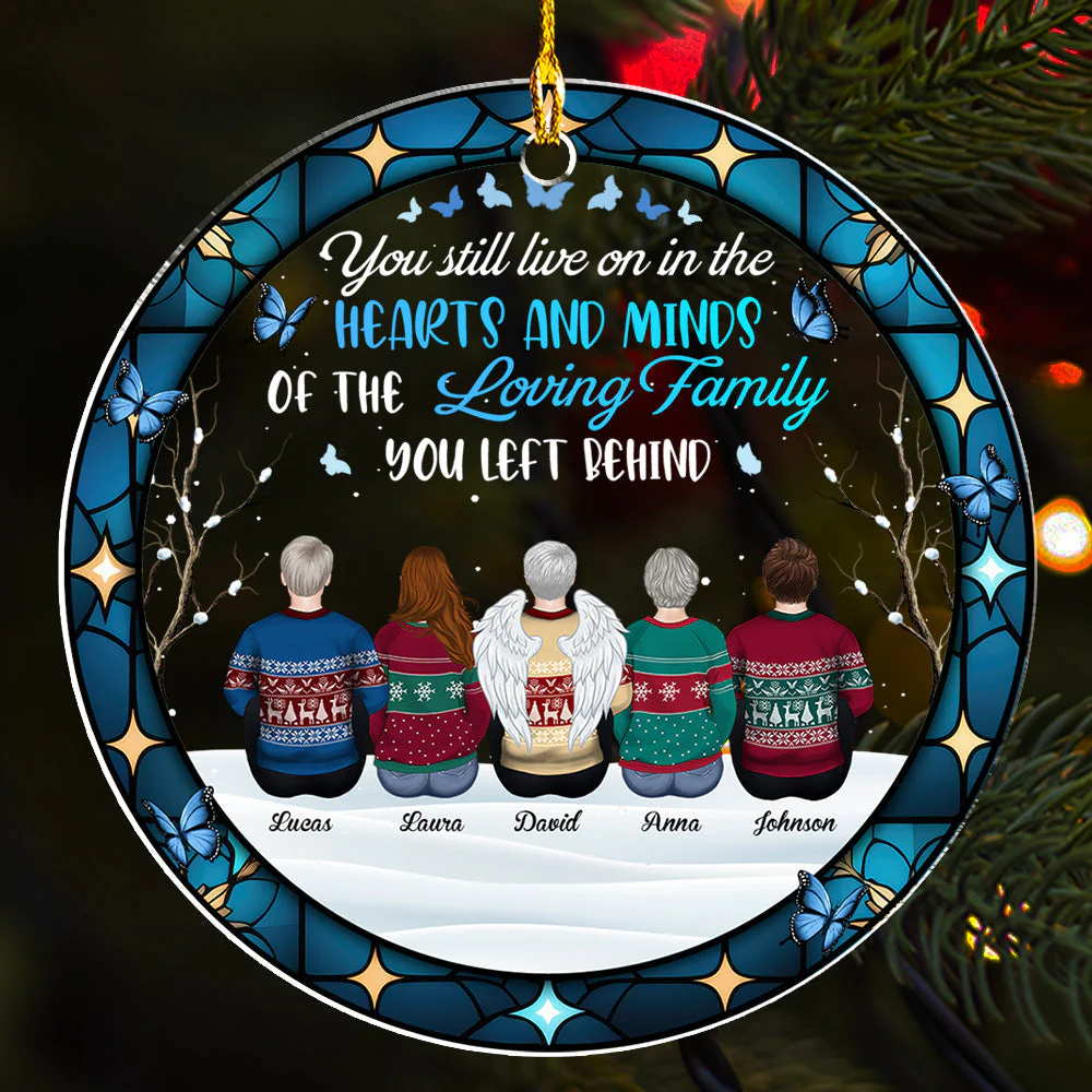 You Still Live In My Hearts - Personalized Custom Acrylic Ornament - Image 4