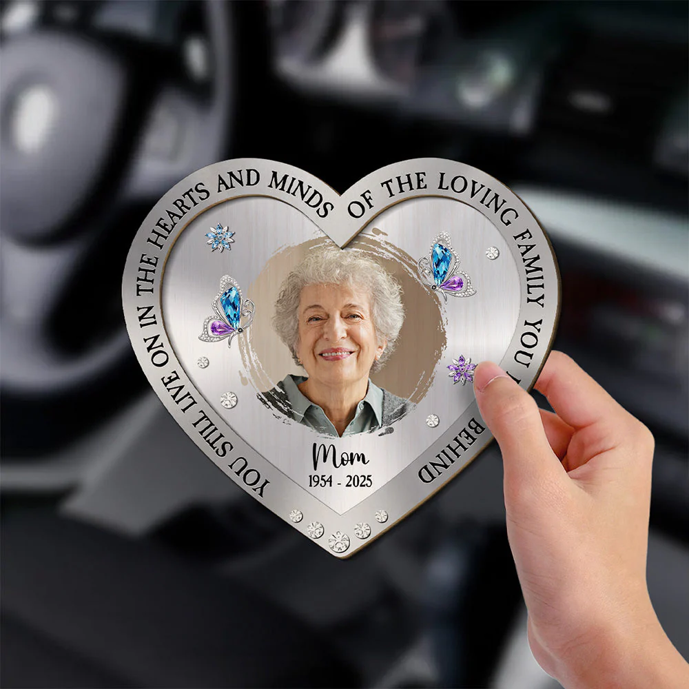 You Still Live On In The Hearts And Minds - Personalized Custom Car Visor Clip - Image 4