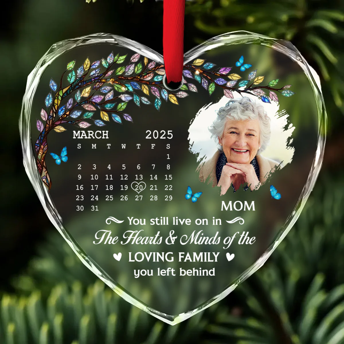 You Still Live On - Personalized Custom Glass Ornament