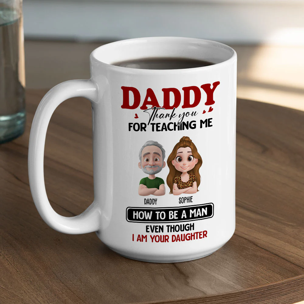 You Taught Me To Lead - Personalized Custom Coffee Mug - Image 5