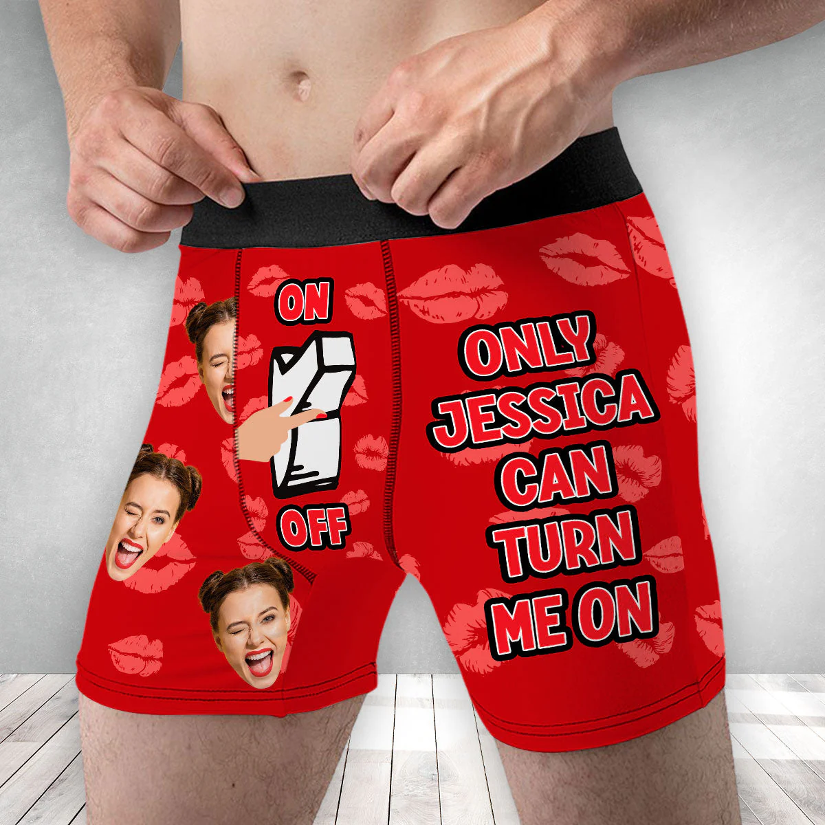 You Turn Me On - Personalized Photo Men's Boxer Briefs - Image 4