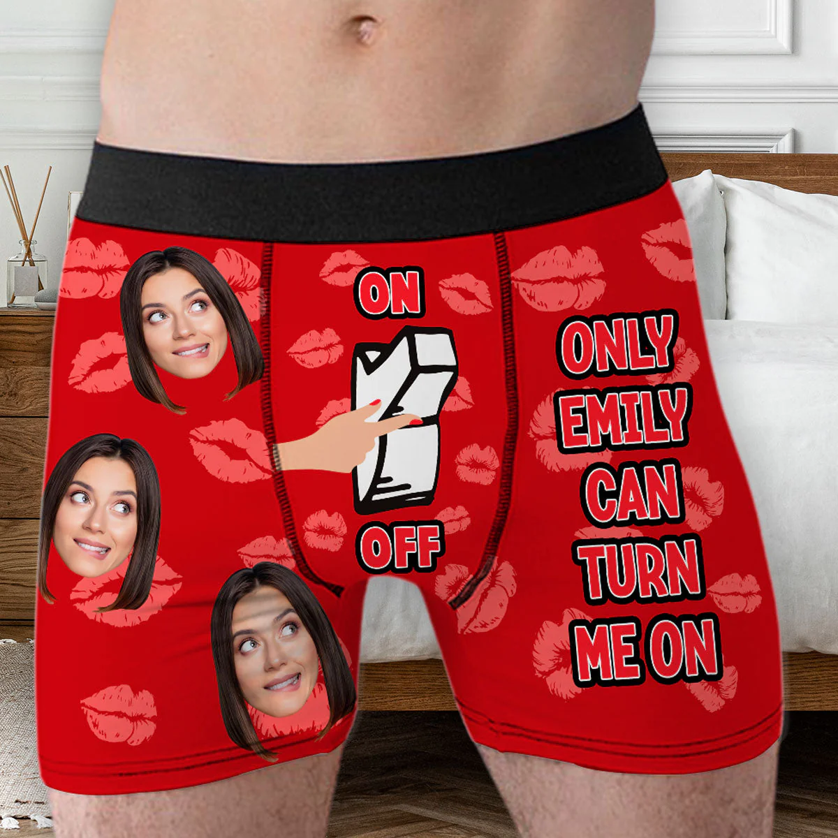 You Turn Me On - Personalized Photo Men's Boxer Briefs - Image 5