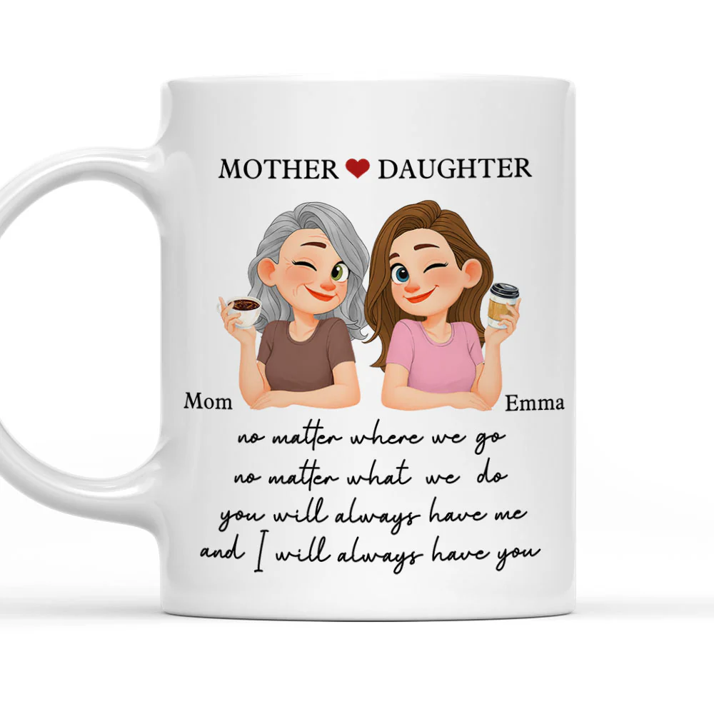 You Will Always Have Me Mom - Personalized Custom Coffee Mug