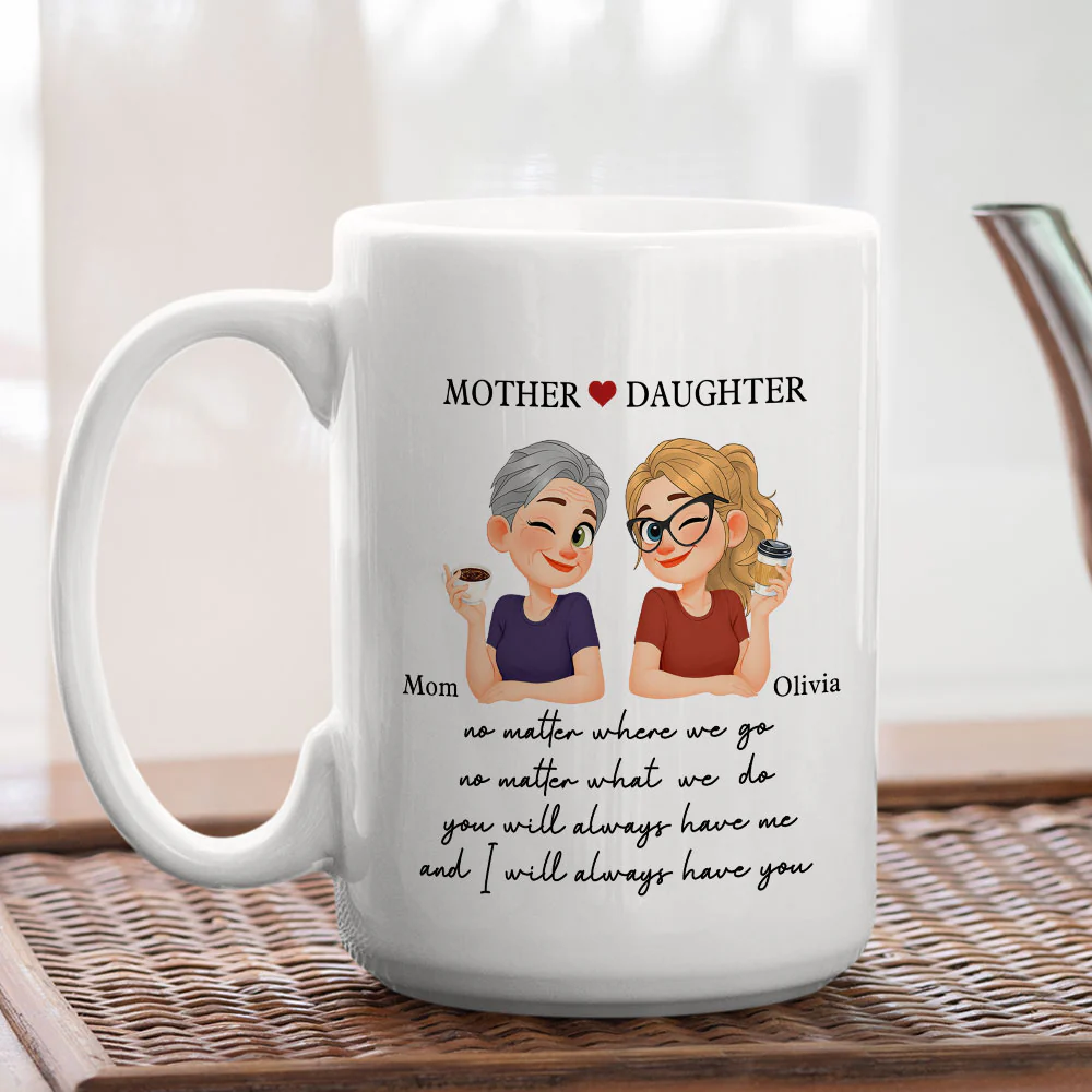 You Will Always Have Me Mom - Personalized Custom Coffee Mug - Image 3
