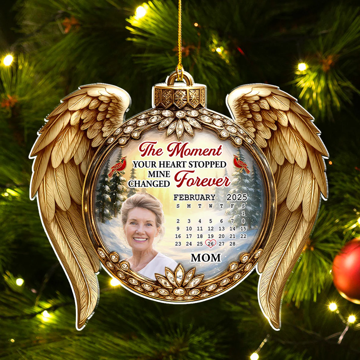 Your Heart Stop - Personalized Custom Acrylic Ornament - Image 4