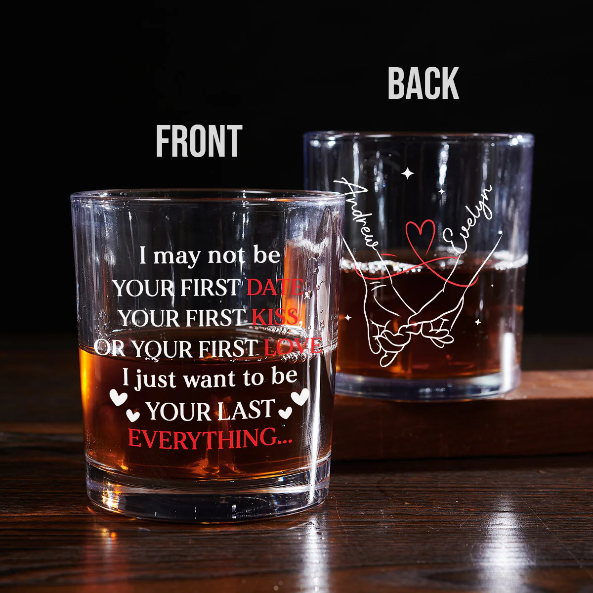 Your Last Everything - Personalized Custom Engraved Whiskey Glass - Image 2