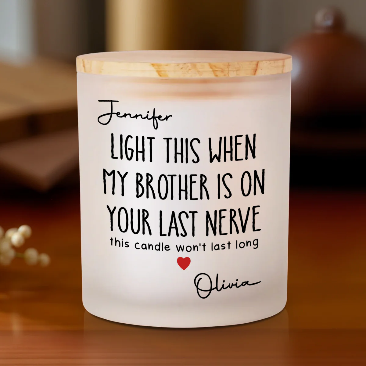 Your Last Nerve - Personalized Custom Glass Jar With LED Candle - Image 2
