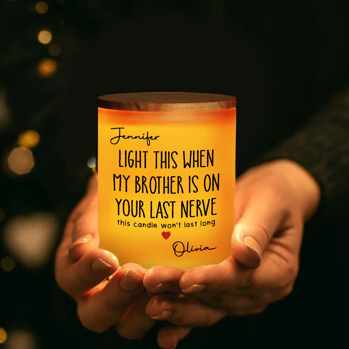 Your Last Nerve - Personalized Custom Glass Jar With LED Candle - Image 3