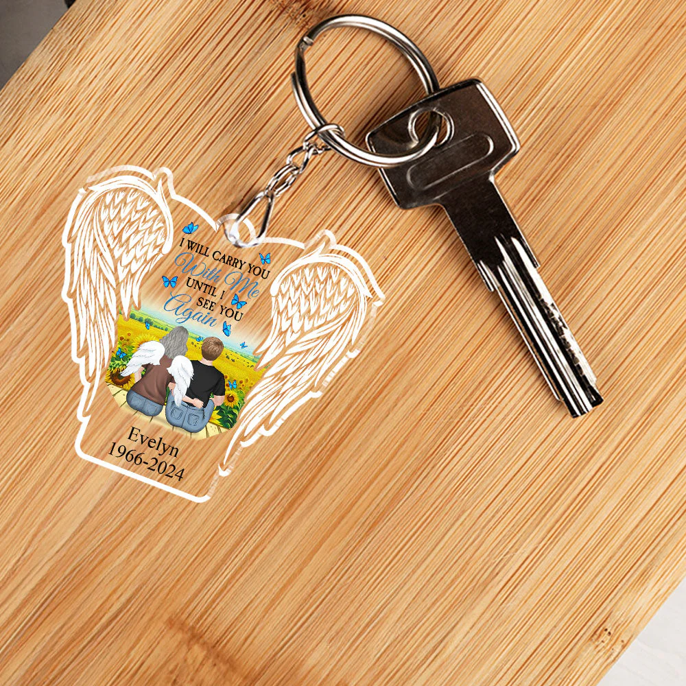 Your Light Will Always Shine In My Heart - Personalized Custom Acrylic Keychain - Image 4
