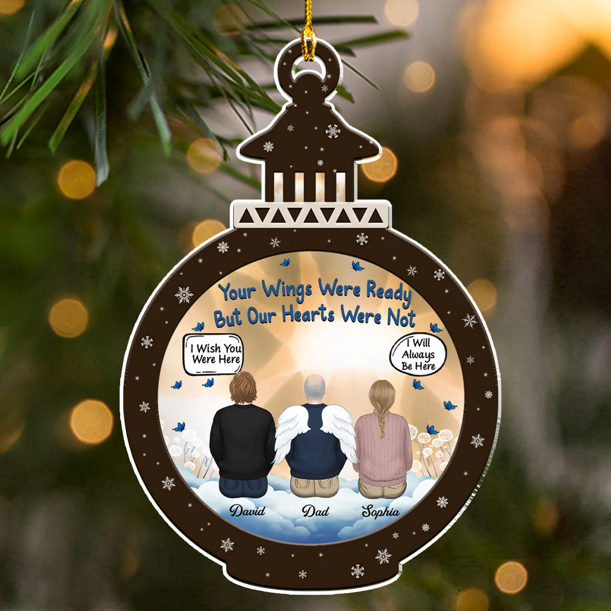 Your Light Will Always Shine In My Heart - Personalized Custom Acrylic Ornament - Image 4