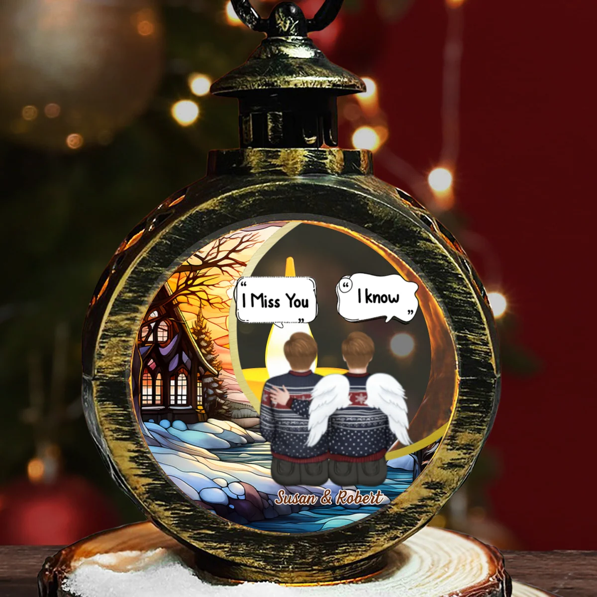 Your Light Will Always Shine In My Heart - Personalized Custom Christmas Lantern - Image 6