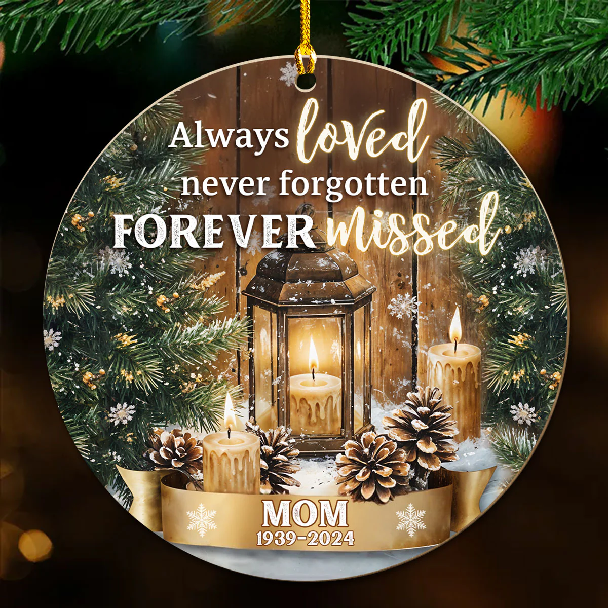 Your Light Will Always Shine In My Heart - Personalized Custom Wood Ornament - Image 4