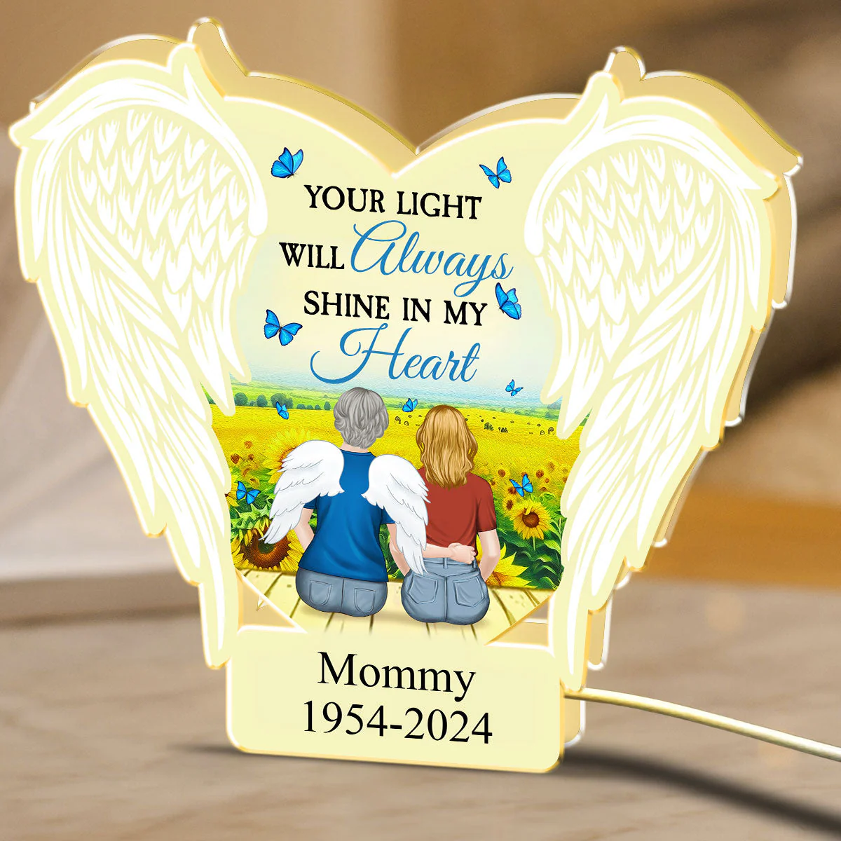 Your Light Will Always Shine In My Heart - Personalized Light Box - Image 2