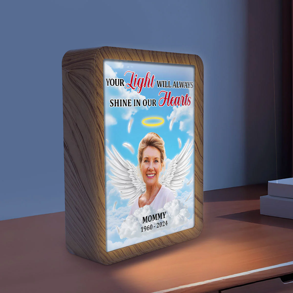 Your Light Will Always Shine In Our Hearts - Personalized Custom Magic Mirror - Image 2