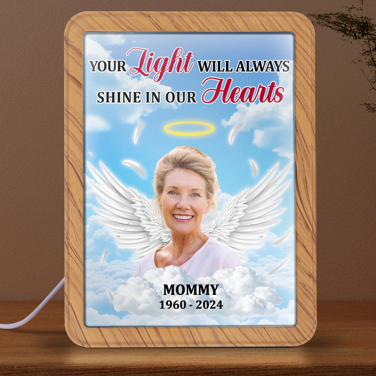 Your Light Will Always Shine In Our Hearts - Personalized Custom Magic Mirror - Image 3