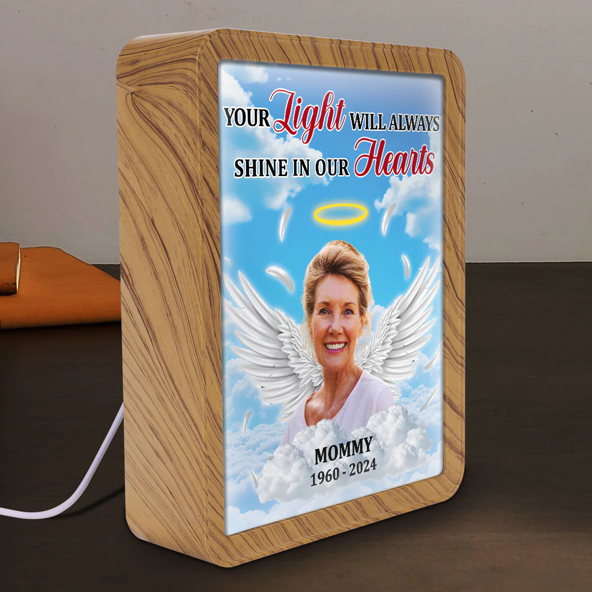 Your Light Will Always Shine In Our Hearts - Personalized Custom Magic Mirror - Image 4