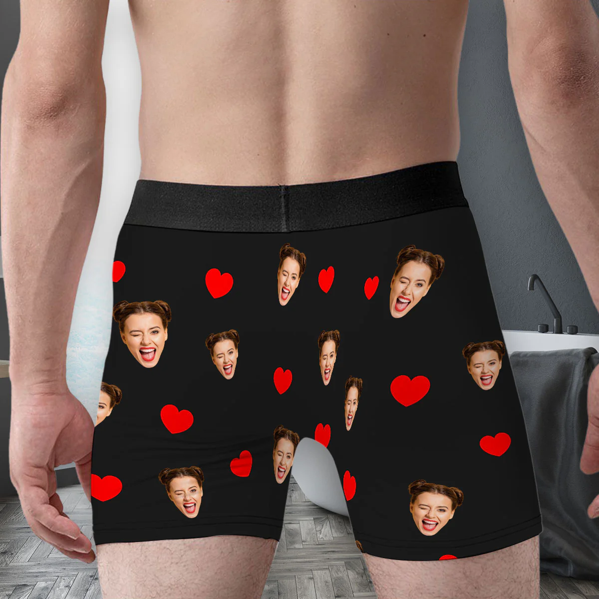 Your Pleasure My Priority Always - Personalized Photo Men's Boxer Briefs - Image 4