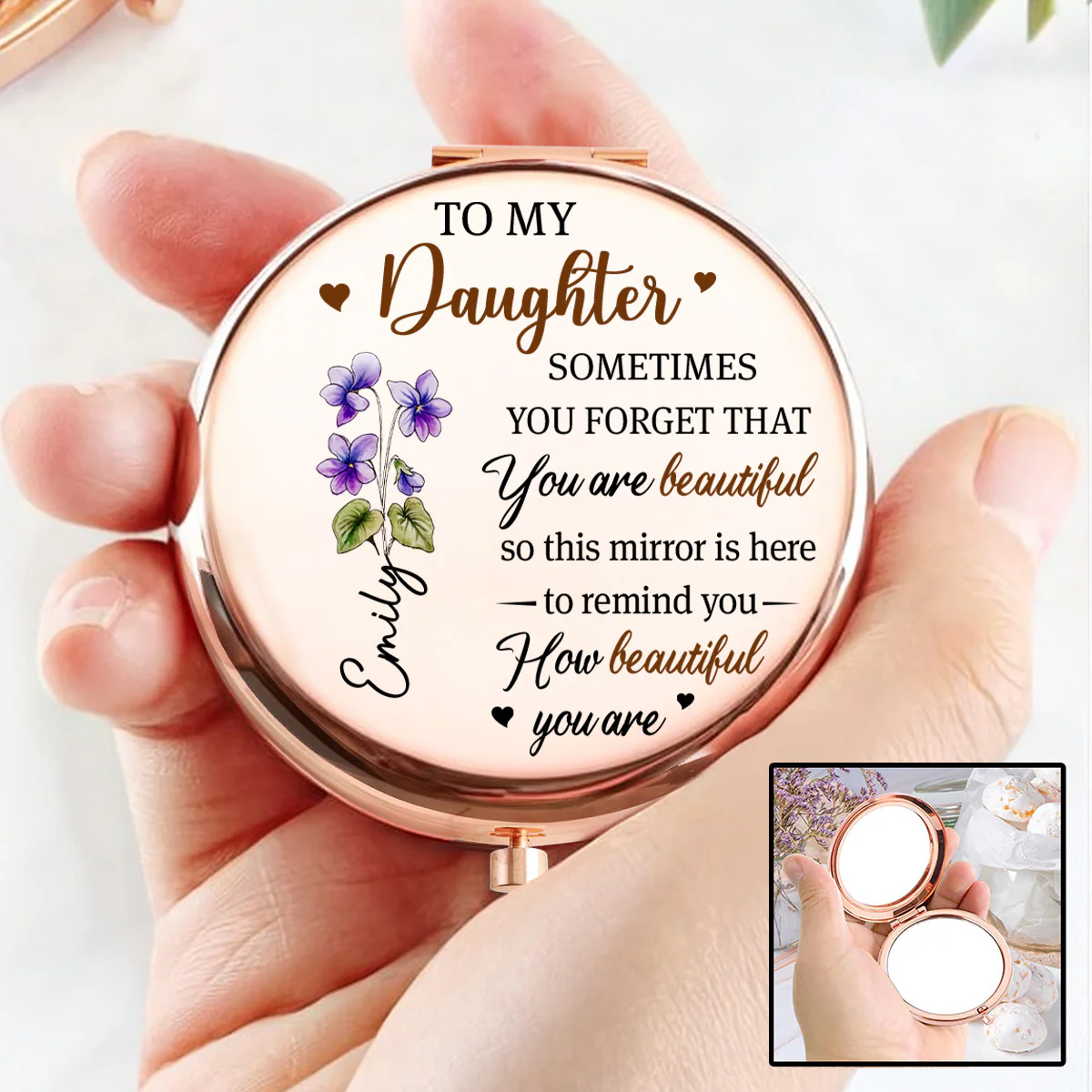 Your Smile Is My Sunshine - Personalized Custom Compact Mirror