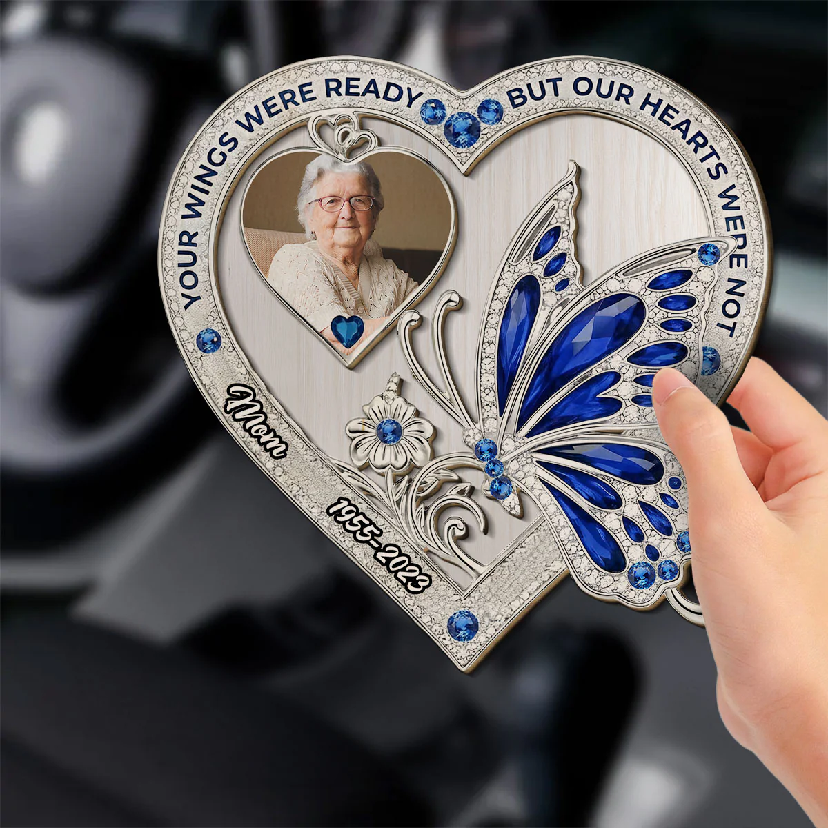 Your Wings Custom Photo - Personalized Custom Car Visor Clip - Image 4