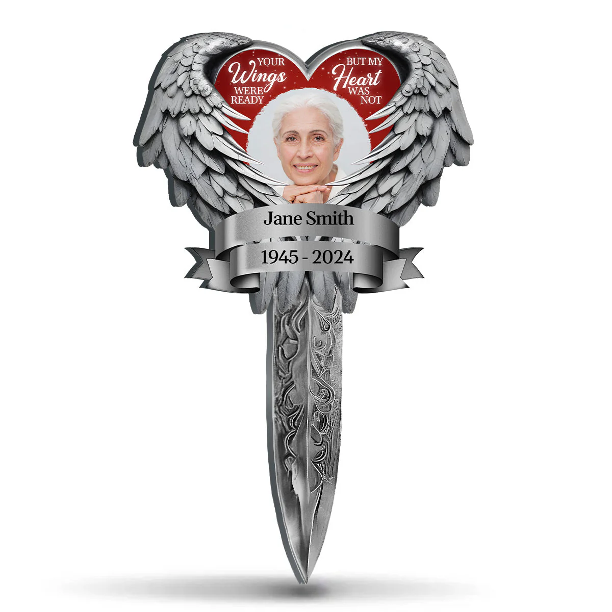 Your Wings Were Ready - Personalized Custom Acrylic Garden Stake - Image 3