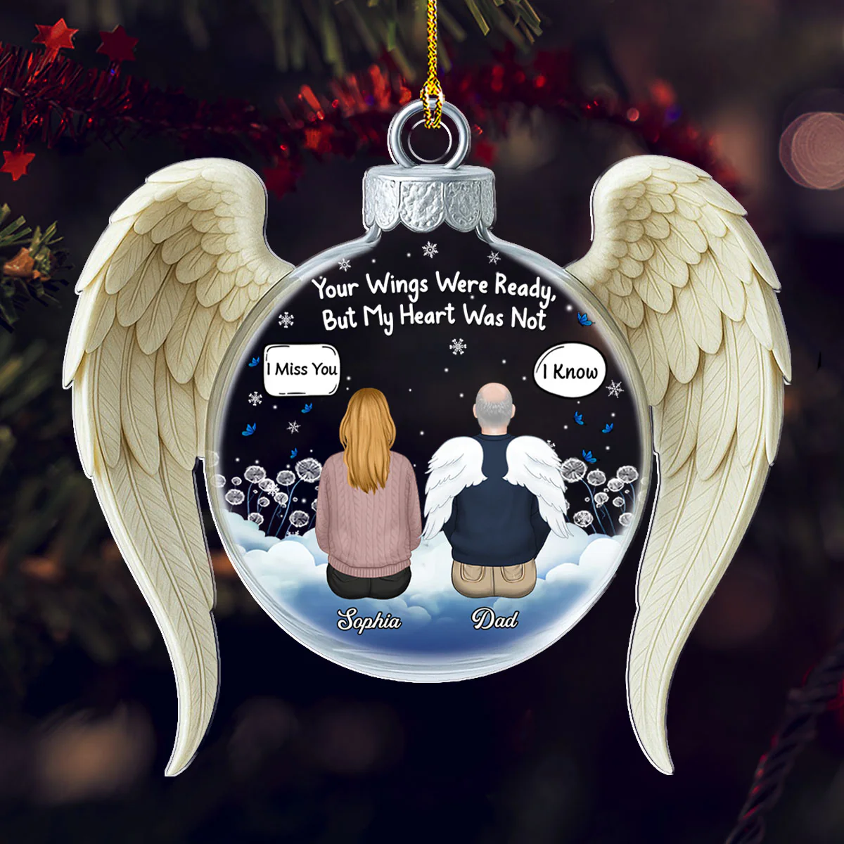 Your Wings Were Ready - Personalized Custom Acrylic Ornament