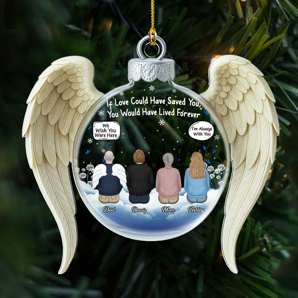 Your Wings Were Ready - Personalized Custom Acrylic Ornament - Image 4