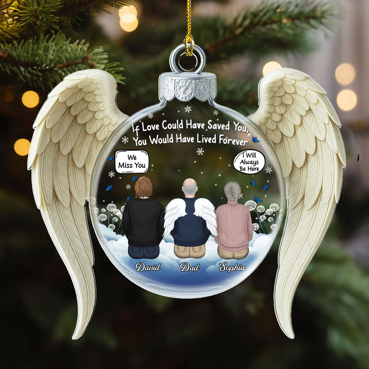 Your Wings Were Ready - Personalized Custom Acrylic Ornament - Image 5
