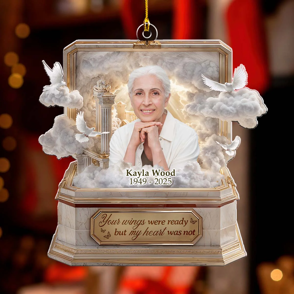 Your Wings Were Ready - Personalized Custom Acrylic Ornament - Image 2