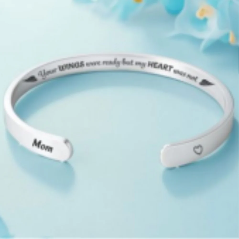 Your Wings Were Ready - Personalized Custom Bracelet Cuff - Image 6