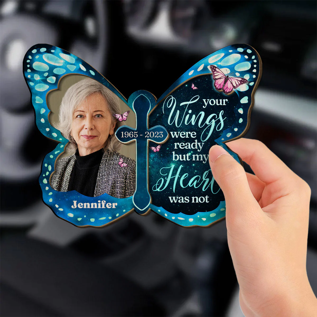 Your Wings Were Ready - Personalized Custom Car Visor Clip - Image 3