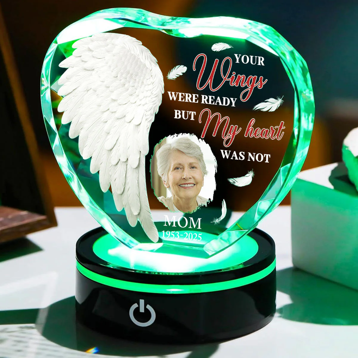 Your Wings Were Ready - Personalized Custom Crystal Led Light - Image 3