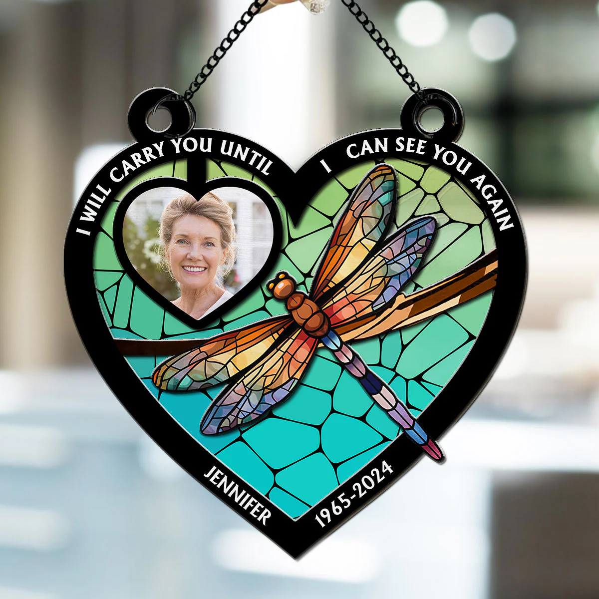Your Wings Were Ready - Personalized Custom Suncatcher - Image 3