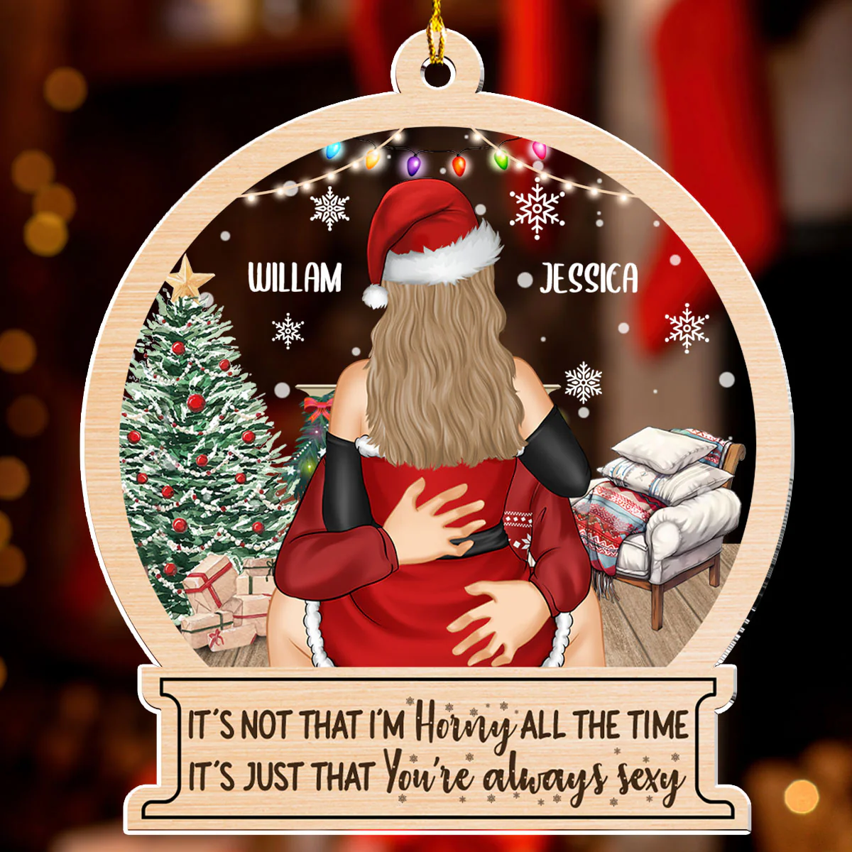 You're Always Sexy Christmas - Personalized Custom Acrylic Ornament - Image 2