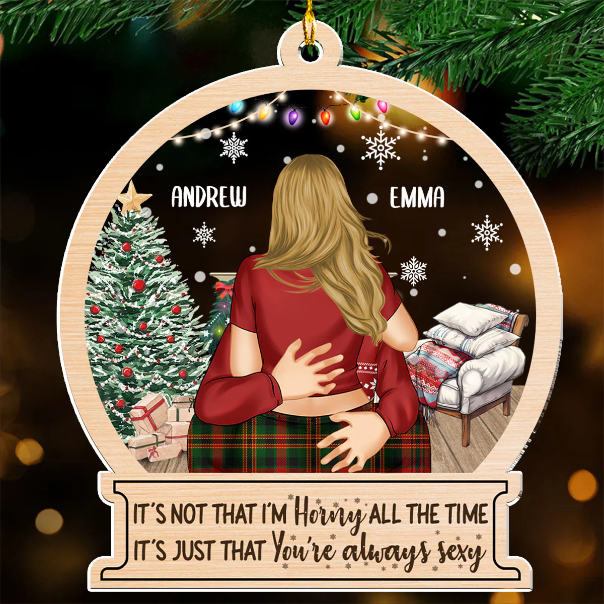 You're Always Sexy Christmas - Personalized Custom Acrylic Ornament - Image 3