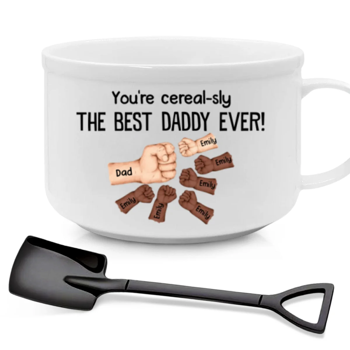 You're Cereal-sly The Best Dad Ever - Personalized Custom Ceramic Bowl - Image 7