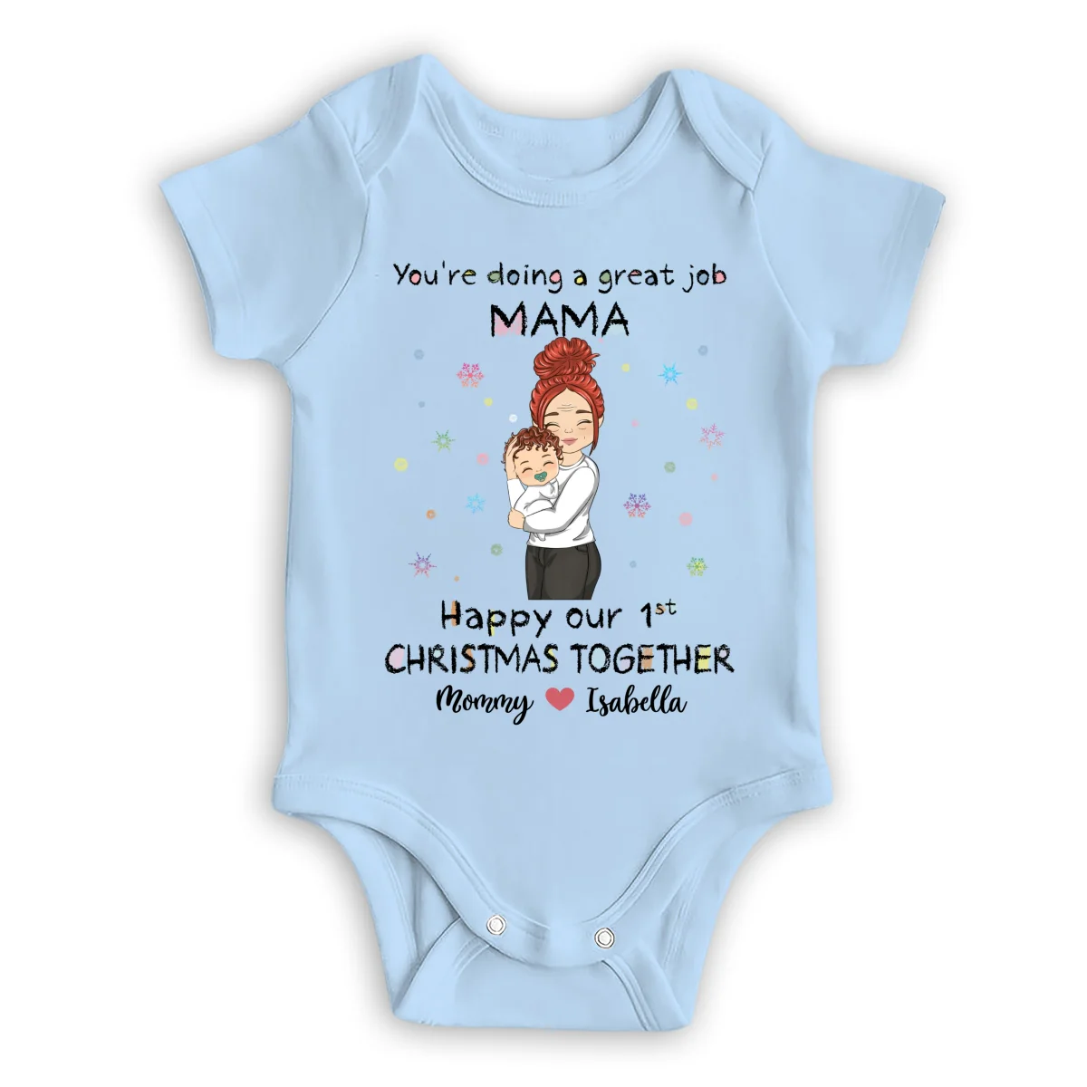 You're Doing A Great Job Merry Christmas - Personalized Custom Baby Onesie - Image 7