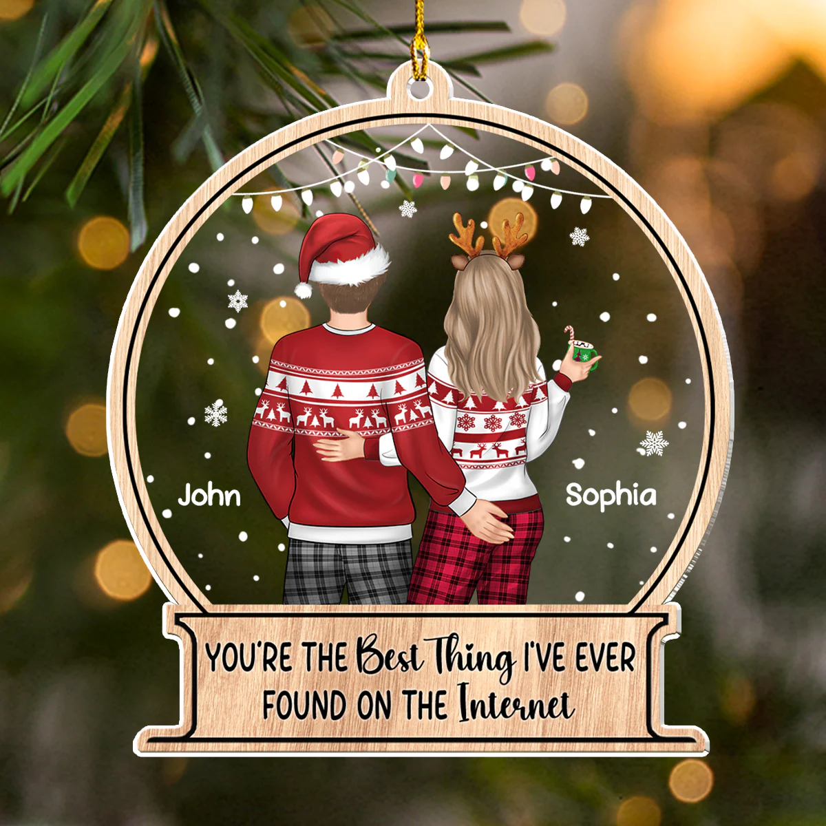 You're The Best Thing On The Internet - Personalized Custom Acrylic Ornament - Image 4